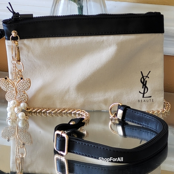 Yves Saint Laurent Handbags - 🆕 YSL Cosmetic Pouch to Clutch / Crossbody / Shoulder Bag Purse, New Han